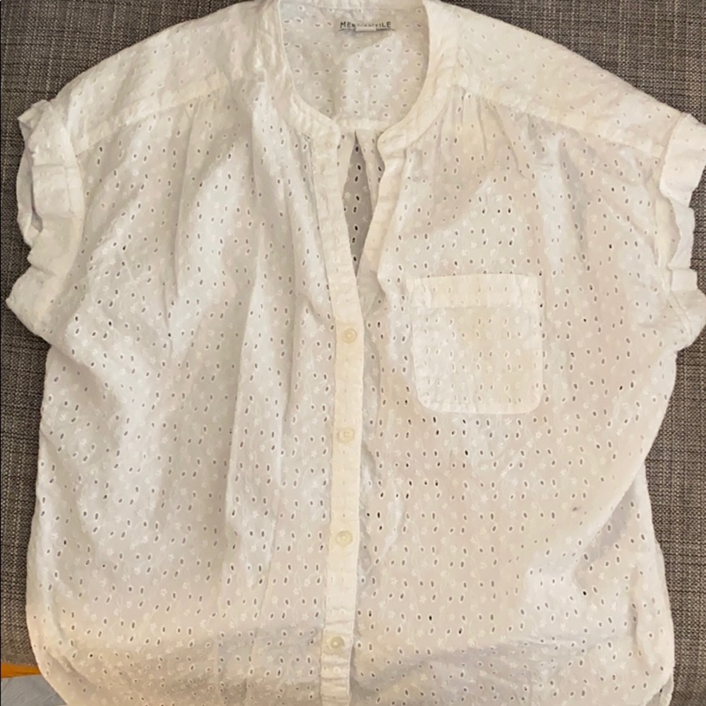 JCrew factory eyelet top
